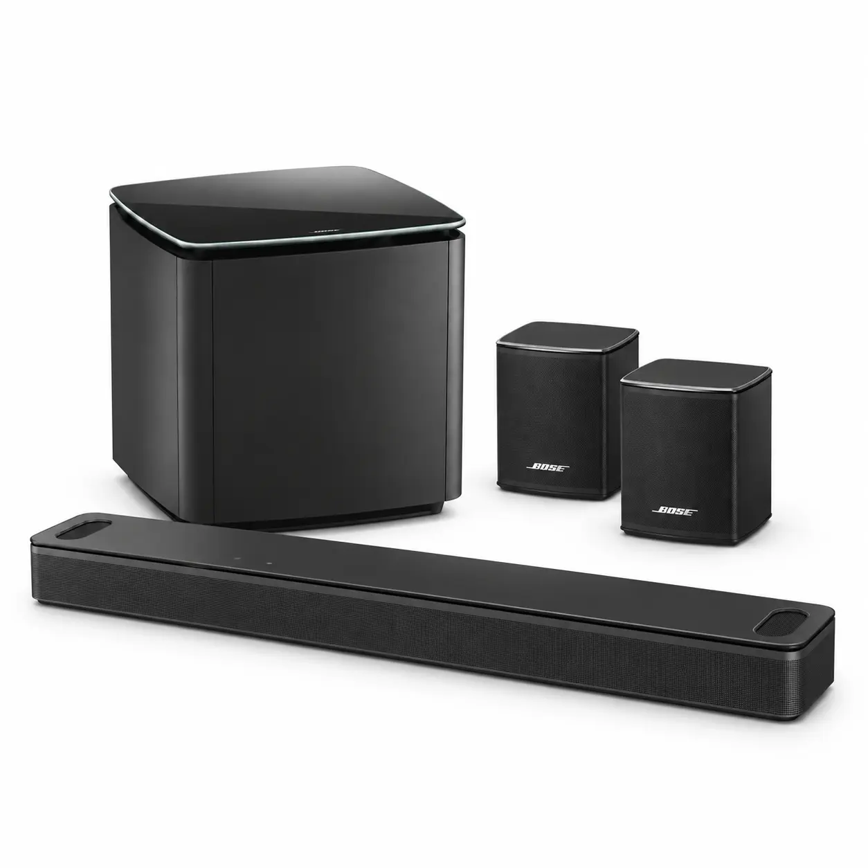 Pack Bose Cinéma Atmos Noir — Soundbar 900 + Bass Module 700 + 2 Surround