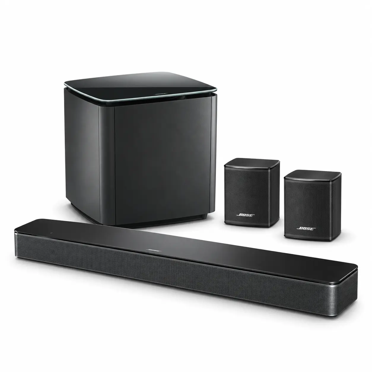 Pack Bose Cinéma Intense — Soundbar 300 + Bass Module 700 + 2 Surround