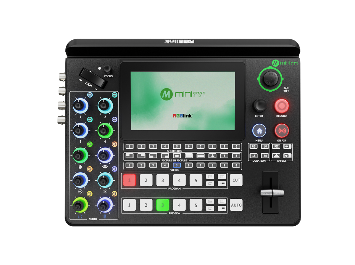 RGBlink Mini-edge SDI : Régie Vidéo Multicam Intégrée – Commutation Multi-Format, Streaming USB 3.0 et Mixage Audio Avancé