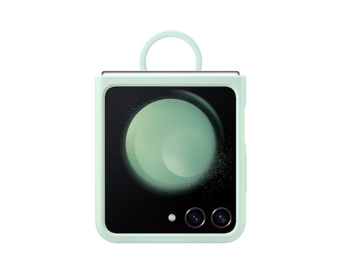 Samsung Coque Silicone avec Anneau de Maintien pour Galaxy Z Flip5 - Vert - Image 3